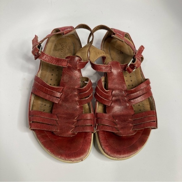 ECCO red leather sandals size 36 - Picture 2 of 8